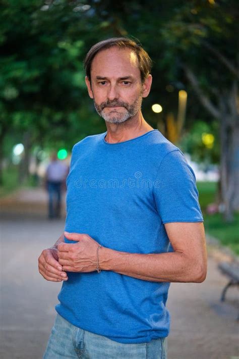 Outdoor Portrait Of Mature Adult Man Stock Photo Image Of Beard Vertical