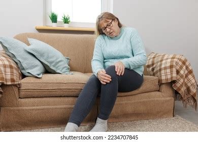 Unhealthy Mature Woman Suffering Flu Cold Stock Photo 2228361877