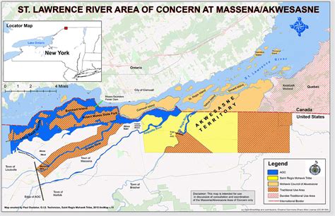 St Lawrence River Aoc Boundary Map Us Epa