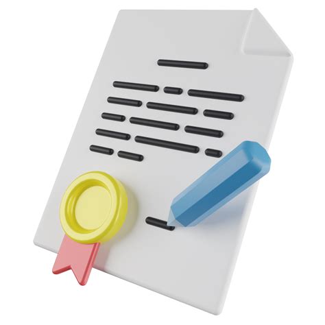 Certificate 3d Illustration 11501594 Png