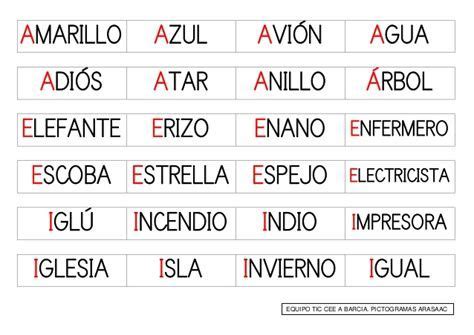 Palabras Que Empiezan Por A E-i-o-u | Imágenes de palabras, Actividades