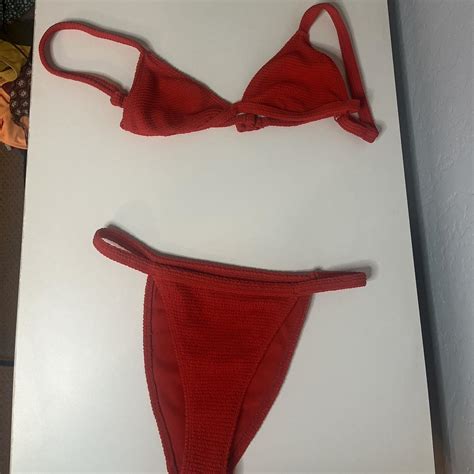 Red Pacsun Bikini Set Pacsun Summer Bikini Red Depop