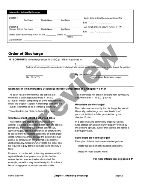 Chapter 13 Hardship Discharge Us Legal Forms