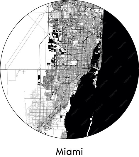 Premium Vector | City Map North America United States Miami vector