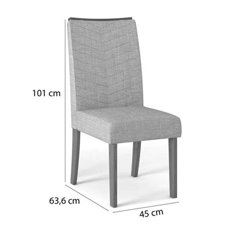 Conjunto Cadeiras Estofadas Lucila Suede Nude Madeiramadeira