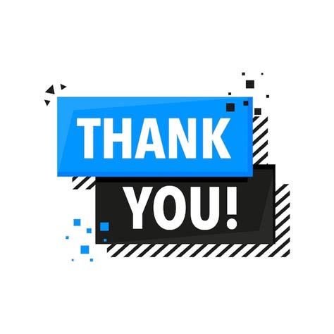 Premium Vector Thank You Banner Label Template Vector Illustration