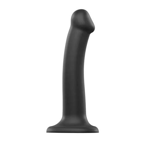 SEMI REALISTIC DUAL DENSITY BENDABLE DILDO BLACK 13505715829