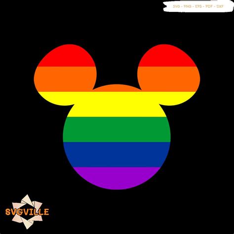 Gay Pride Mickey Mouse Mickey Head Svg Lgbt Svg Inspire Uplift