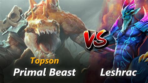 Topson Mid Primal Beast Vs Leshrac First 10 Minutes YouTube