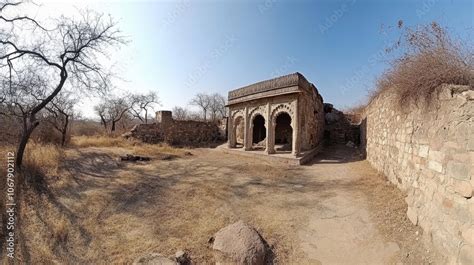 panoramic view   gagron fort highlighting  strategic