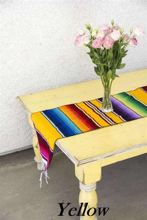 Mexican Serape Blanket Table Runner Del Mex