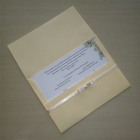 Convite William E Stephanie Papelaria Clean Nude Elo