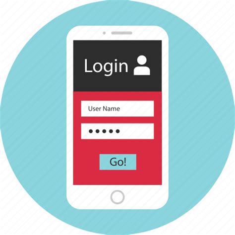 Go Login Mobile Mockup Screen Wireframe Icon