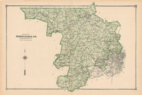 SHIRLEY, Massachusetts 1875 Map - Replica or Genuine ORIGINAL