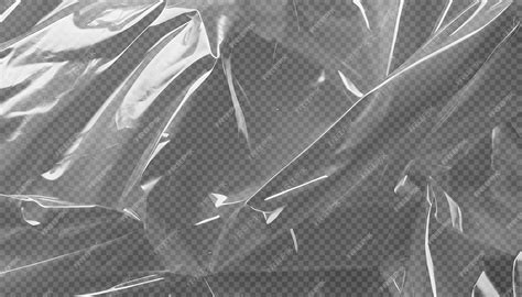Premium PSD | Glossy transparent plastic film isolated on background