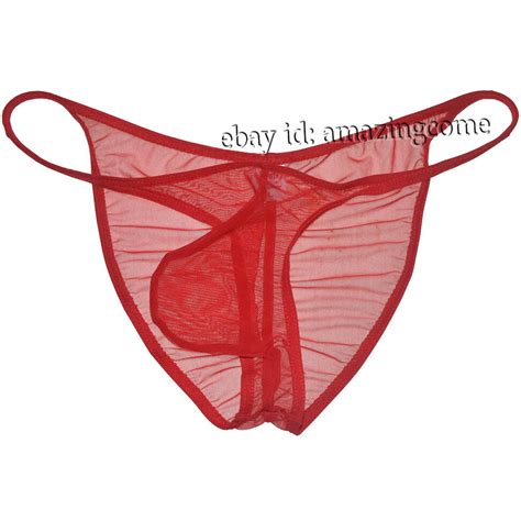 Men Hips Bikini Briefs Underwear Mesh Stretchy Micro Bikini Cheeky Boxer Brief EBay