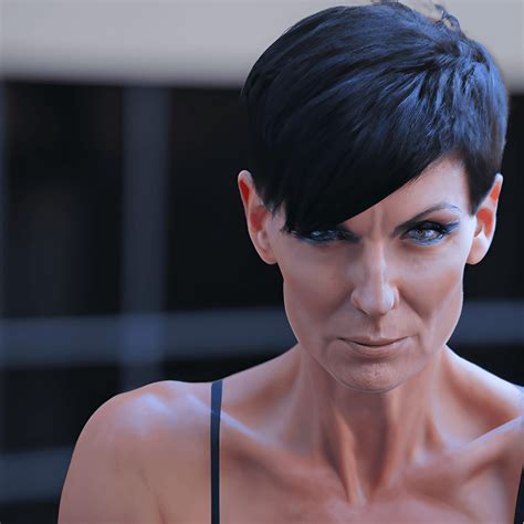 Brunette Black Haired Beautiful Woman Short Black Creative Fabrica