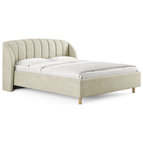 Кровать полутораспальная с мягким изголовьем 120х200 см эвита мокко ...