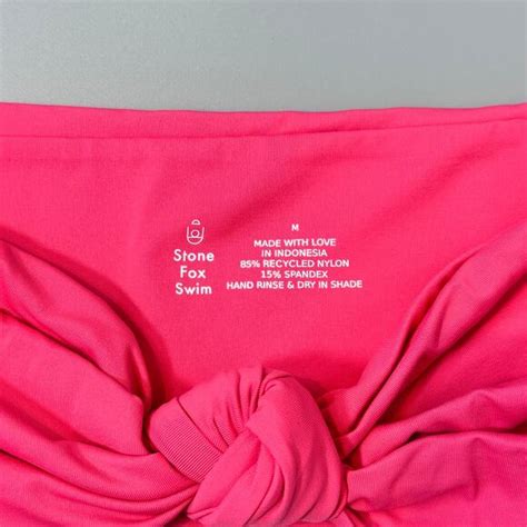 Stone Fox Swim Swim Stone Fox Swim Lele Top River Bottom Piece Bikini Set In Sunset Pink