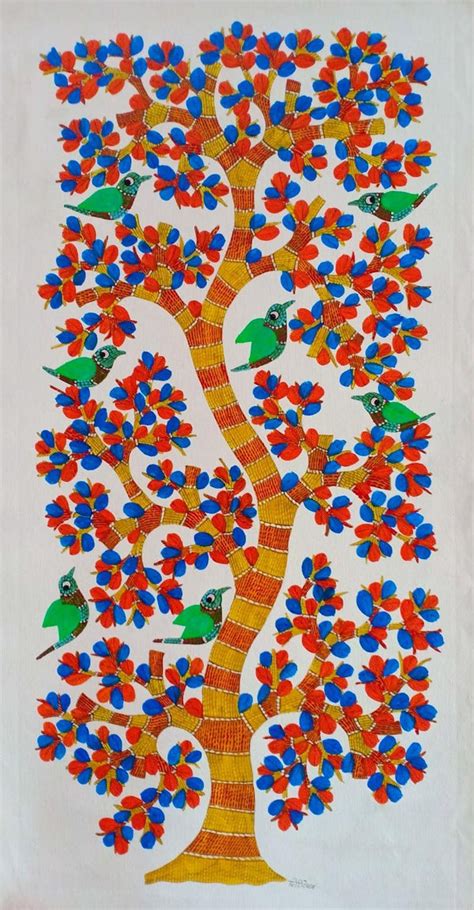 A Vibrant Narrative Unveiling The Themes And Techniques Of Gond