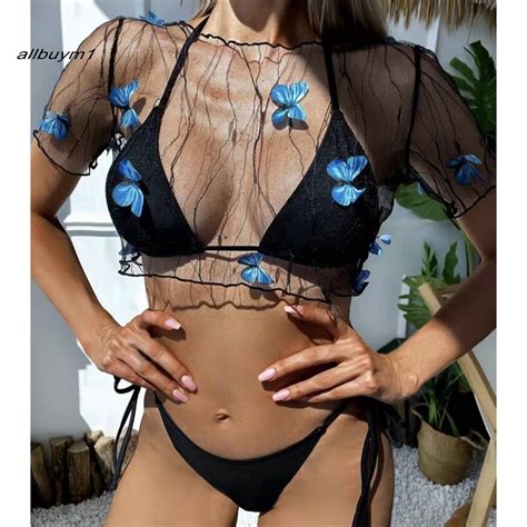 Bộ Đồ Bơi bikini Xuyên Thấu Thoải Mái Dễ Điều Chỉnh Cho Nữ Shopee Việt Nam