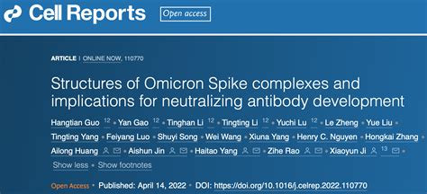 籍晓云饶子和杨海涛黄爱龙金艾顺联合团队揭示sars Cov 2 Omicron变异毒株免疫逃逸机制