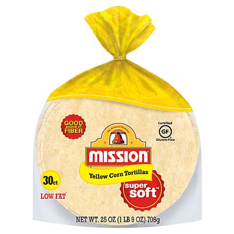 Mission Tortillas Low Fat Yellow Corn Super Soft 30 Ea Tortillas And Pitas Larrys Super Foods