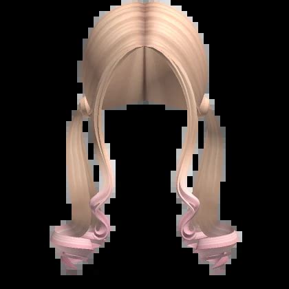 Low Curly Fairytale Pigtails In Blonde To Pink Roblox Item Rolimon S