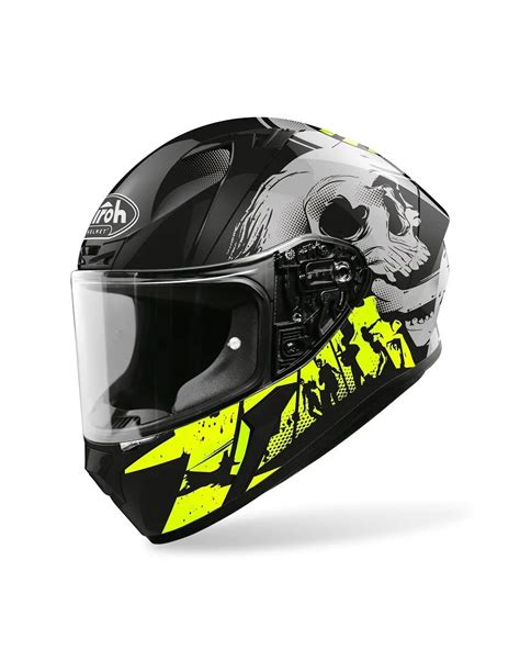 Casco Cross Airoh Wraap Alien Amarillo Mate Decorado Tallas S