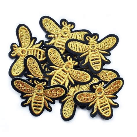 Embroidered Bee Etsy