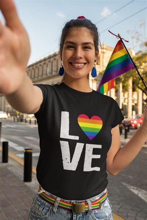 Pride Shirt Love Tee Gay Pride T Shirt Unisex Lgbtq Tshirt Etsy Uk