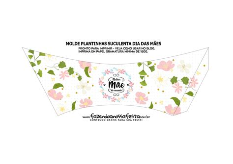 Rotulo Para Suculentas Dia Das Maes Para Imprimir - Suculenta Dia das Maes Melhor Mae - Fazendo a Nossa Festa