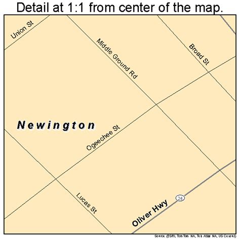 Newington Georgia Street Map 1354992