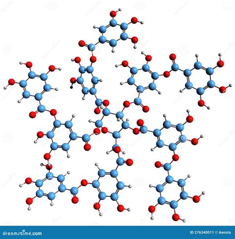 Tannic Acid Molecular Structure Isolated On White Royalty-Free ...