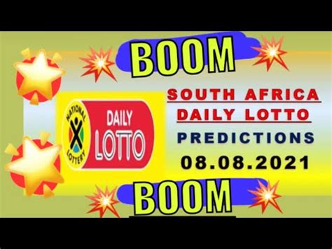 South Africa Daily Lotto Predictions For Today Boom