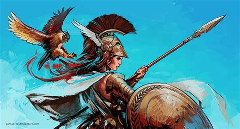 HD wallpaper: artwork, warrior, Athena | Wallpaper Flare