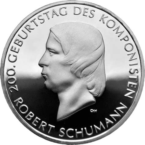 BRD 10 Euro 2010 200 Geburtstag Von Robert Schumann In PP J 550