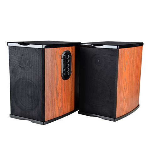 6.5'' Subwoofer Wooden Hi Fi Active Bookshelf Speaker For Home Theater ...