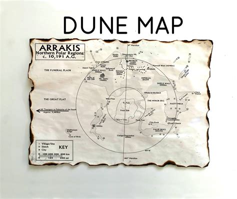 DUNE Map Arrakis Map of Northern Polar Regions - Etsy Ireland