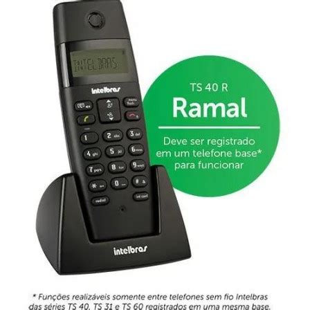 TELEFONE RAMAL SEM FIO DIGITAL TS 40 R INTELBRAS