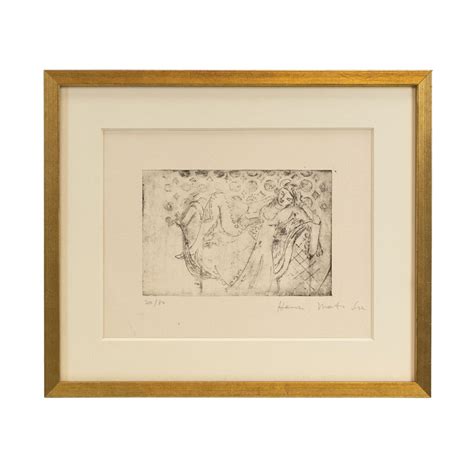 HENRI MATISSE Pencil Signed Etching Reclining Nude On Daybed Grandview Mercantile