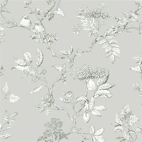 Sample Laura Ashley Elderwood Steel Wallpaper By Graham And Brown 1