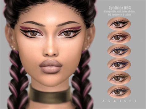 ANGISSI S Eyeliner A64 Sims 4 Cc Makeup Sims Sims 4