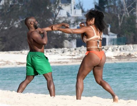 Serena Williams In Bikini At Beach In Bahamas Hawtcelebs