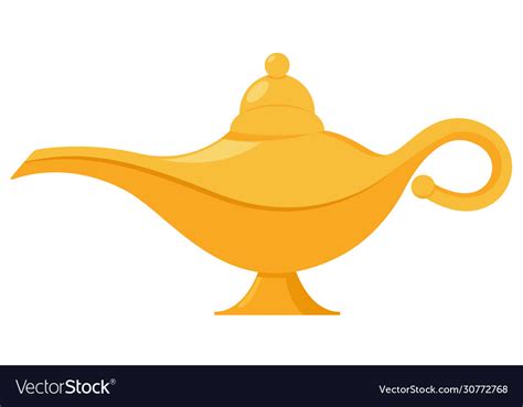 Lamp Aladdin Magic Icon Aladin Genie Lamp Vector Image