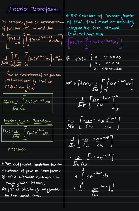 Fourier Transform Mathematics Studocu