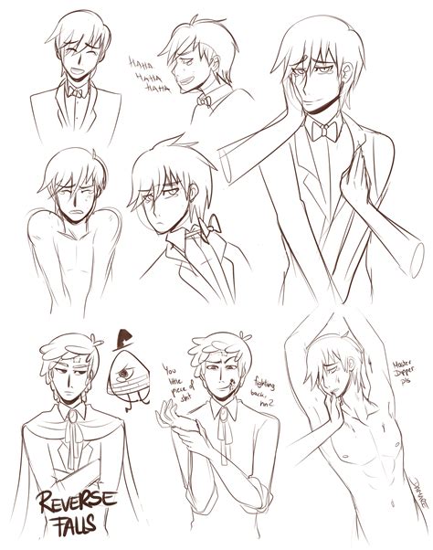 reversefalls sketches   damare draws  newgrounds