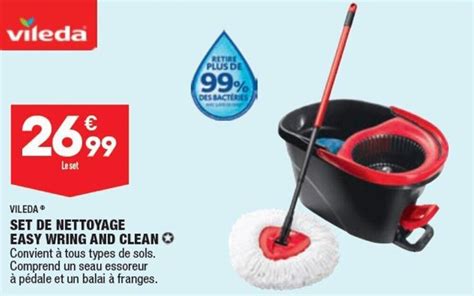 Promo Vileda Set De Nettoyage Easy Wring And Clean Chez Aldi