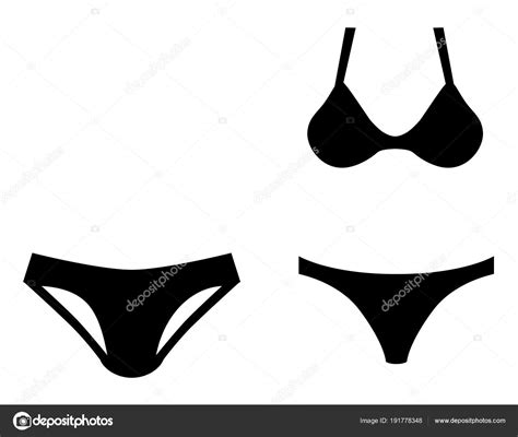 Man Woman Swim Wear Icon Symbol Short Briefs Man Bikini Stock Vector Image By ©luboivanko