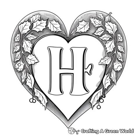 H Is For Heart Coloring Pages - Free & Printable!